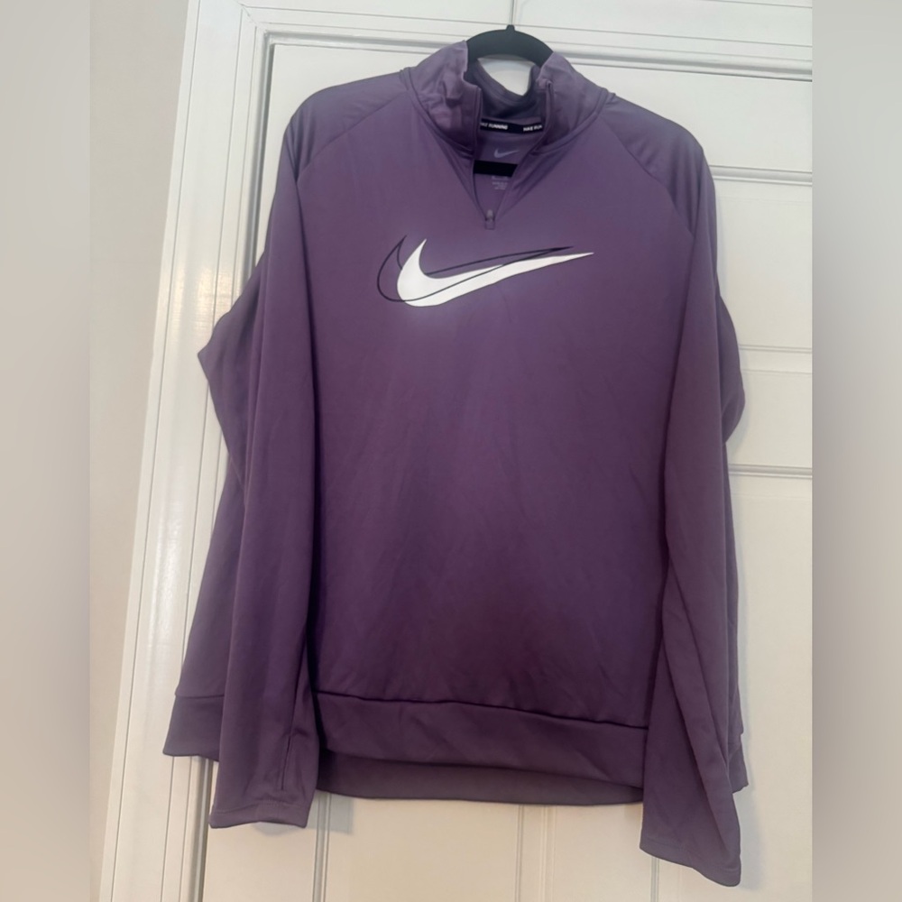 NWT XL Nike Purple Pullover with White Logo
